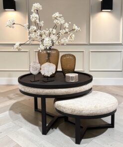 salontafel-rond-gestoffeerd-zwart-beige-bergen-hotel-chic