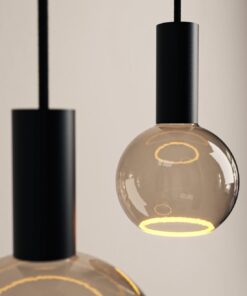 Alternative view of Hanglamp Riva recht Zwart 120 cm – 4370 + lichtbronnen