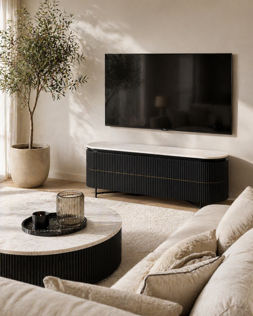 tv-meubel-mango-hout-zwart-wit-marmer