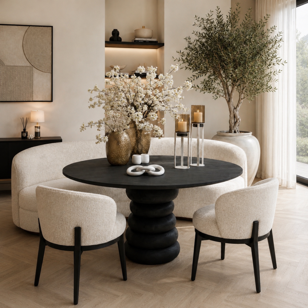 eettafel-tafel-mango-zwart-rond-japandi-hout