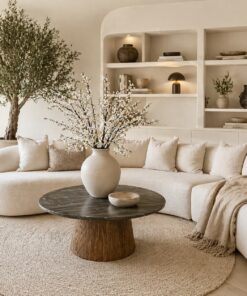 japandi-stijl-salontafel-hout-mango-bruin-marmer