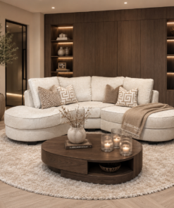 Luxe maatwerk bank Lavie van Dubbelman Design in hoogwaardige meubelstof