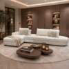Luxe maatwerk bank Lavie van Dubbelman Design in hoogwaardige meubelstof