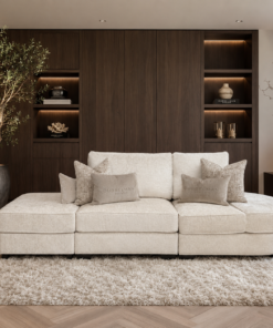 Luxe maatwerk bank Lavie van Dubbelman Design in hoogwaardige meubelstof