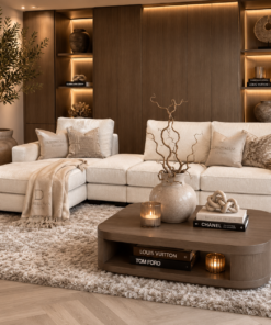 Luxe maatwerk bank Lavie van Dubbelman Design in hoogwaardige meubelstof