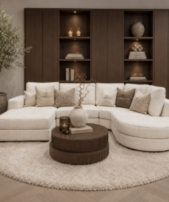 Luxe maatwerk bank Lavie van Dubbelman Design in hoogwaardige meubelstof