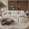 Exclusieve hoekbank Dubai van Dubbelman Design in een luxe meubelstof.