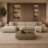 Bank Romée luxe maatwerk elementenbank in beige hotel chique interieur