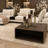 Bank Romée luxe maatwerk elementenbank met banktafel in beige hotel chique interieur