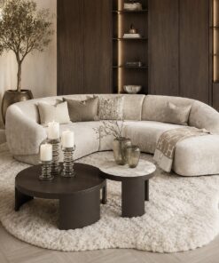 Bank Nivé, luxe elementenbank op maat met organische ronde vormen en fantastisch zitcomfort