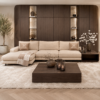 Bank Romée luxe maatwerk elementenbank in beige hotel chique interieur