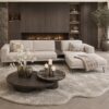 Moderne designbank Senna met vaste kussens en slanke pootje van Dubbelman Design