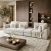 Exclusieve hoekbank Dubai van Dubbelman Design in een luxe meubelstof.