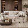 Exclusieve hoekbank Dubai van Dubbelman Design in een luxe meubelstof.