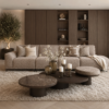 Maatwerk salontafel Lemont in marmer emperador dark, Dubbelman Design hotel chique interieur