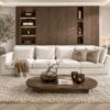 Exclusieve hoekbank Dubai van Dubbelman Design in een luxe meubelstof.