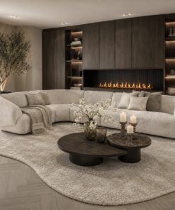 Bank Nivé, luxe elementenbank op maat met organische ronde vormen en heerlijk zitcomfort