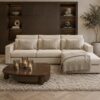 Comfortabele bank Boston van Dubbelman Design met luxe lendenkussens en hoogwaardige meubelstof.