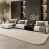 Luxe houten corner table op maat in donkerbruin hout