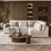 Exclusieve hoekbank Dubai van Dubbelman Design in een luxe meubelstof.