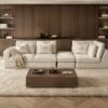 Exclusieve hoekbank Dubai van Dubbelman Design in een luxe meubelstof.