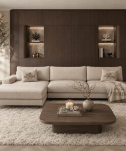 Bank Romée luxe maatwerk elementenbank in beige hotel chique interieur