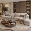 Exclusieve hoekbank Dubai van Dubbelman Design in een luxe meubelstof.
