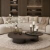 Maatwerk salontafel Lemont in donkerbruin hout, Dubbelman Design hotel chique interieur