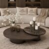 Maatwerk salontafel Lemont in donkerbruin hout, Dubbelman Design
