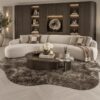 Organisch vloerkleed Marron bruin 250x350 cm hotel chique