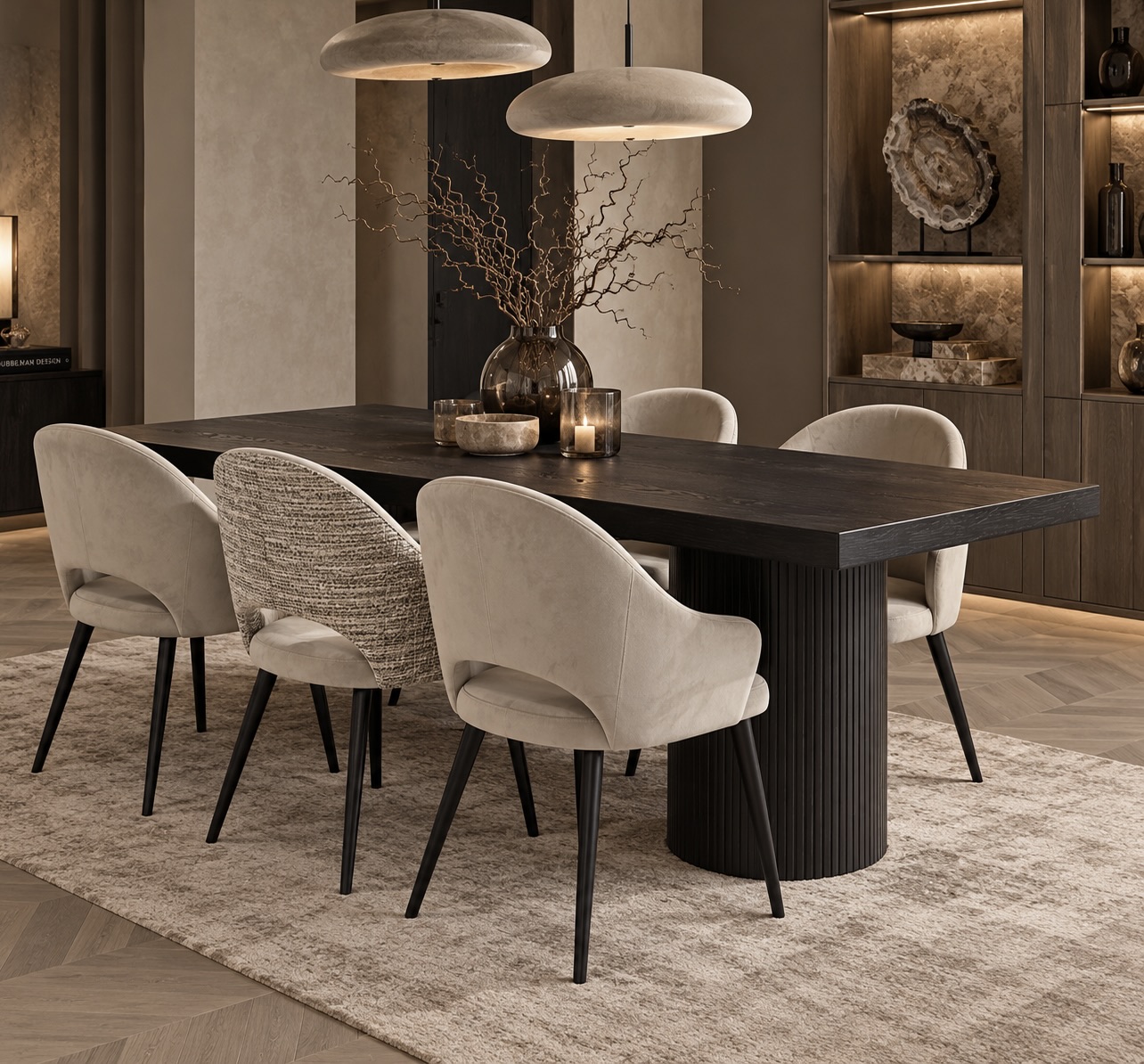 set van 6 eetkamerstoelen hotel chique