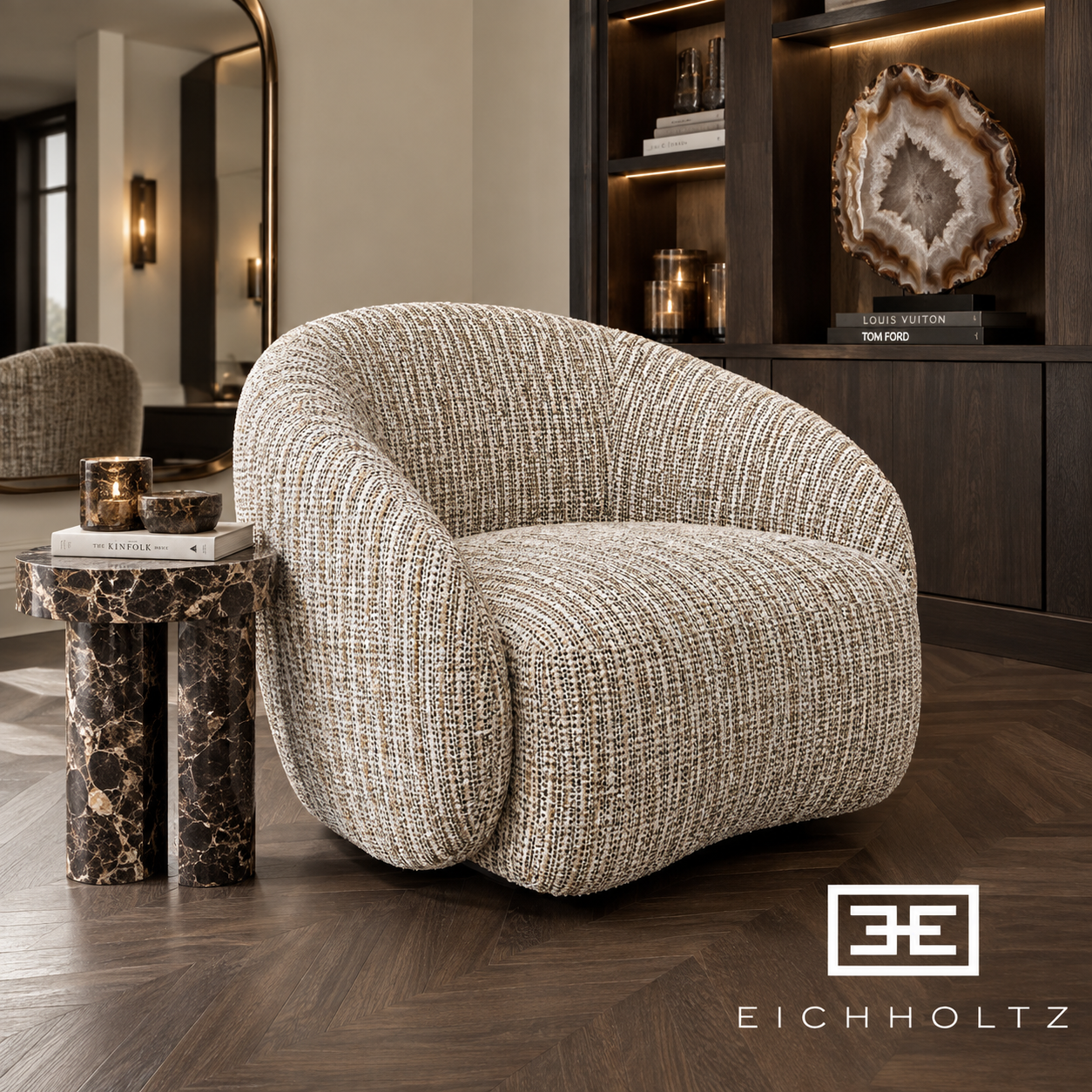 Eichholtz draai fauteuil Amore hotel chique