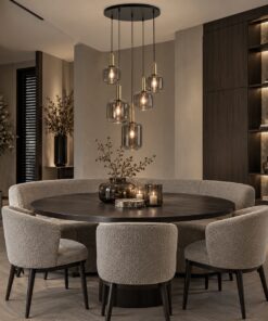 hanglamp rond 5 lights hotel chique