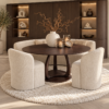 Ronde mango bruine houten eettafel Dubbelman Design