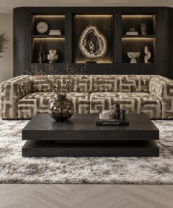 Recht vloerkleed Dundee beige hotel chique