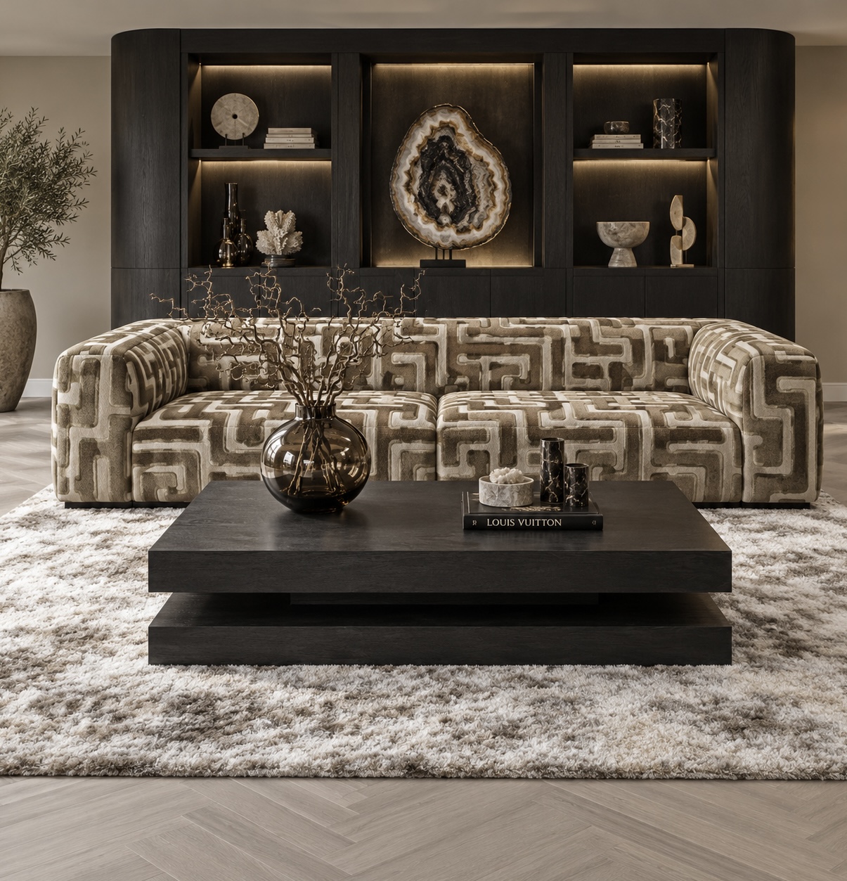 Recht vloerkleed Dundee beige hotel chique
