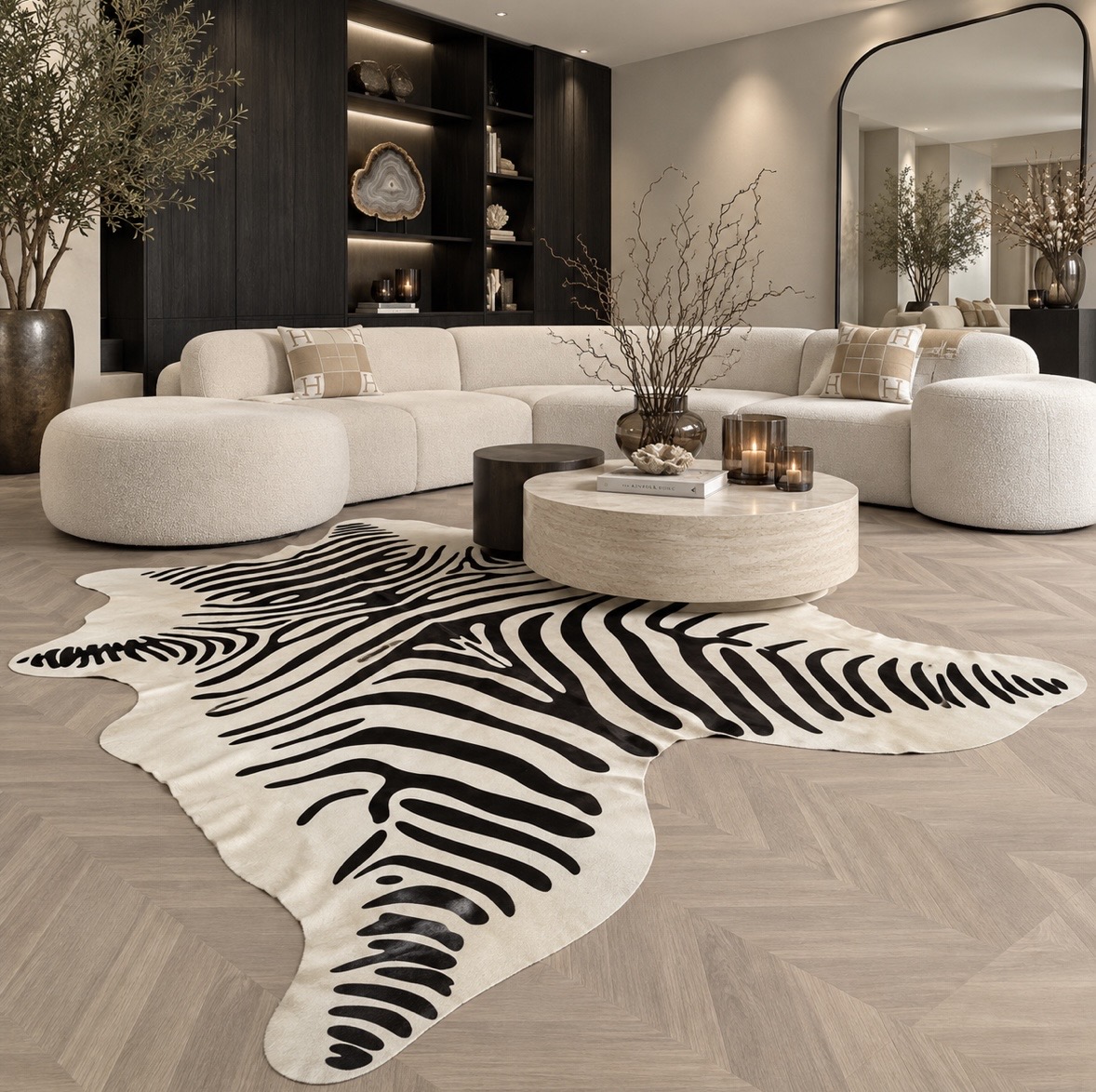 Vloerkleed dierenhuid hotelchique