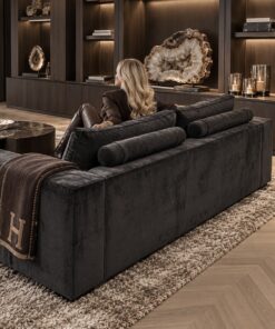 Bank Sanos in donker antraciet hotel chique Dubbelman Design