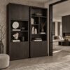 Vakkenkast donkerbruin 90 cm Dubbelman Design