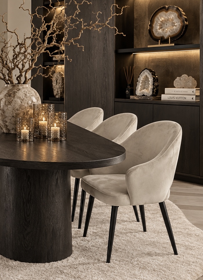 set van 6 eetkamerstoelen Vivé
