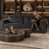 Bank Sanos in donker antraciet hotel chique Dubbelman Design