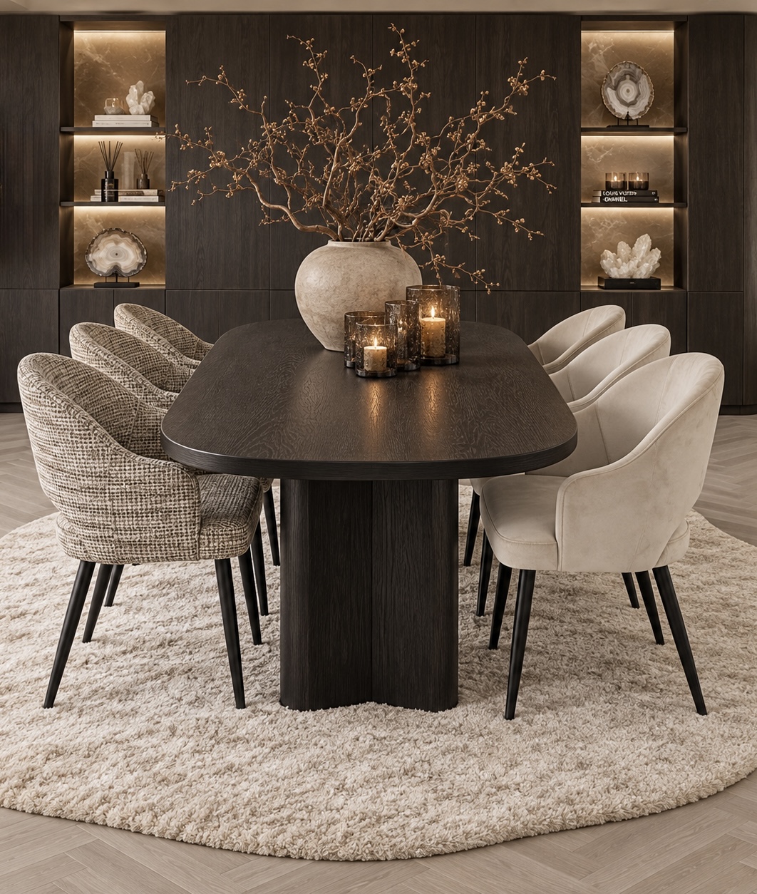 set van 6 eetkamerstoelen Vivé