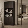 Vakkenkast donkerbruin 90 cm Dubbelman Design