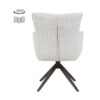 Eetkamerstoel Bardi Beige Draaibaar | Dubbelman Design