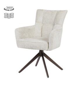 Eetkamerstoel Bardi Beige Draaibaar | Dubbelman Design