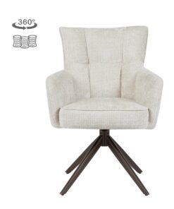 Eetkamerstoel Bardi Beige Draaibaar | Dubbelman Design