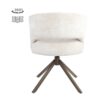 Draaibare eetkamerstoel Mura Cremona 02 Sand met Anodic Brown onderstel en pocketvering
