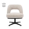 Eetkamerstoel Caldes Ted 24 Off White draaibaar met pocketvering