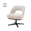 Eetkamerstoel Caldes Ted 24 Off White draaibaar met pocketvering