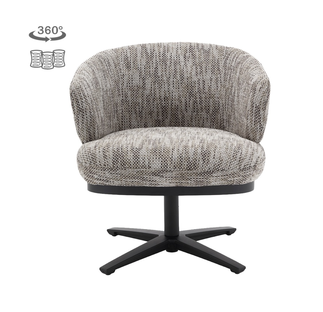 Eetkamerstoel Perca Ted 8 draaibaar met pocketvering en armleuningen – Dubbelman Design